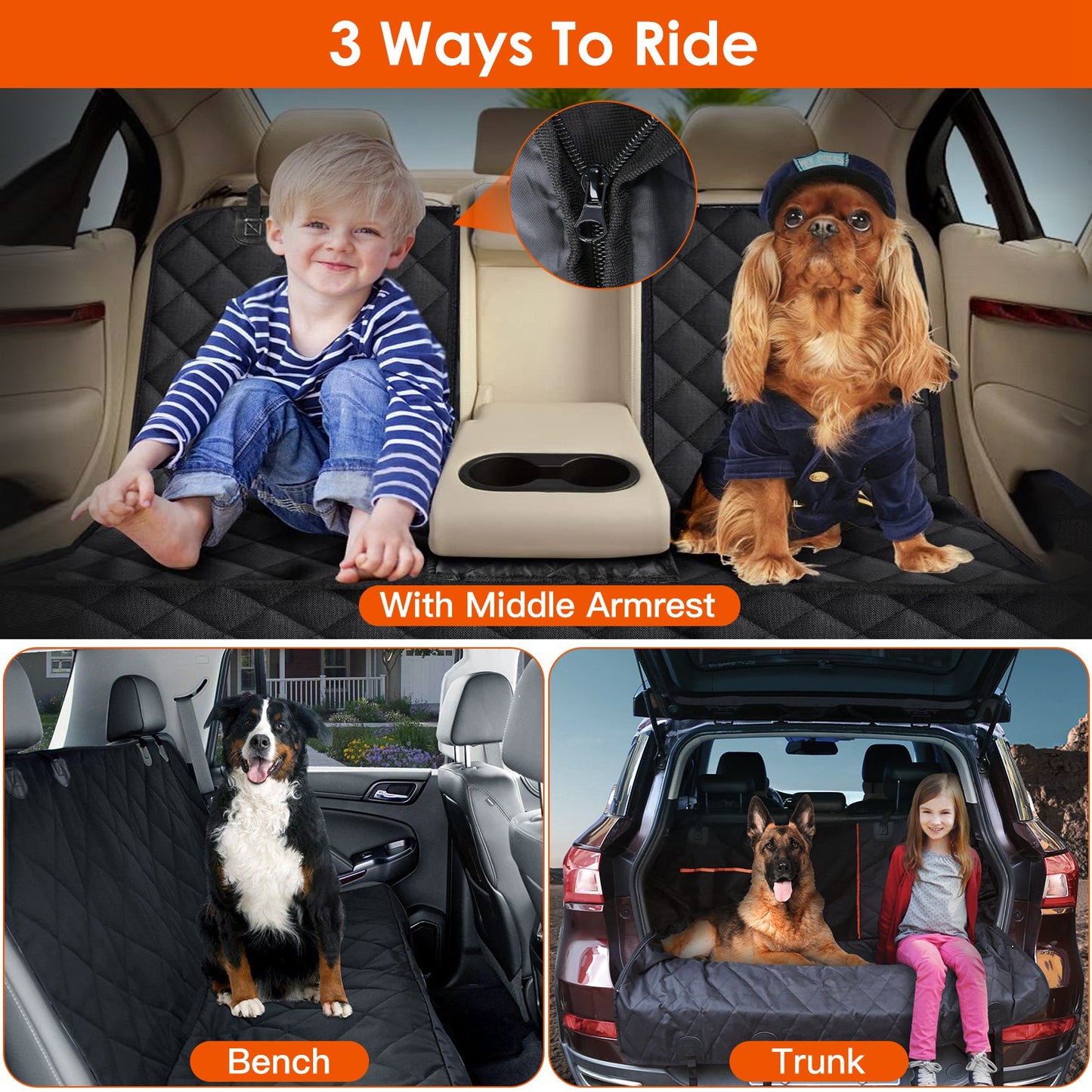 PawGuard™ Waterproof Dog Car Seat Cover