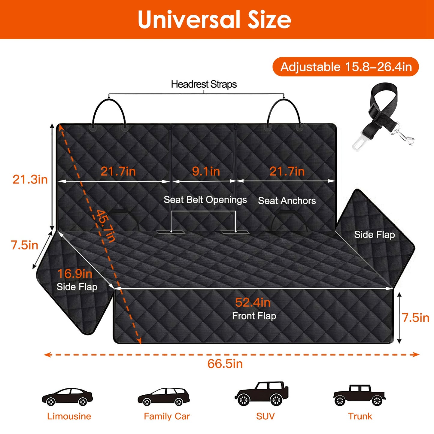 PawGuard™ Waterproof Dog Car Seat Cover